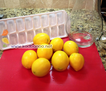 مکعب های یخی لیمویی